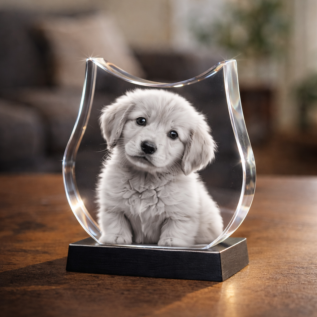 3D Crystal Large Cat