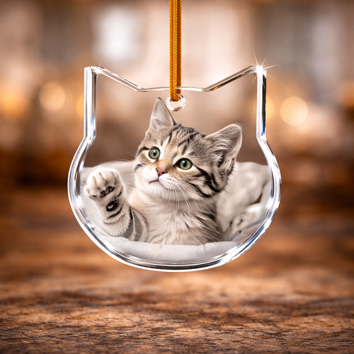 2D Crystal Art Cat Ornament