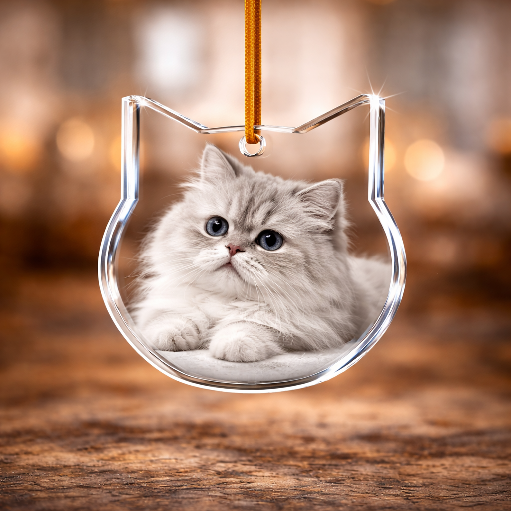 2D Crystal Art Cat Ornament