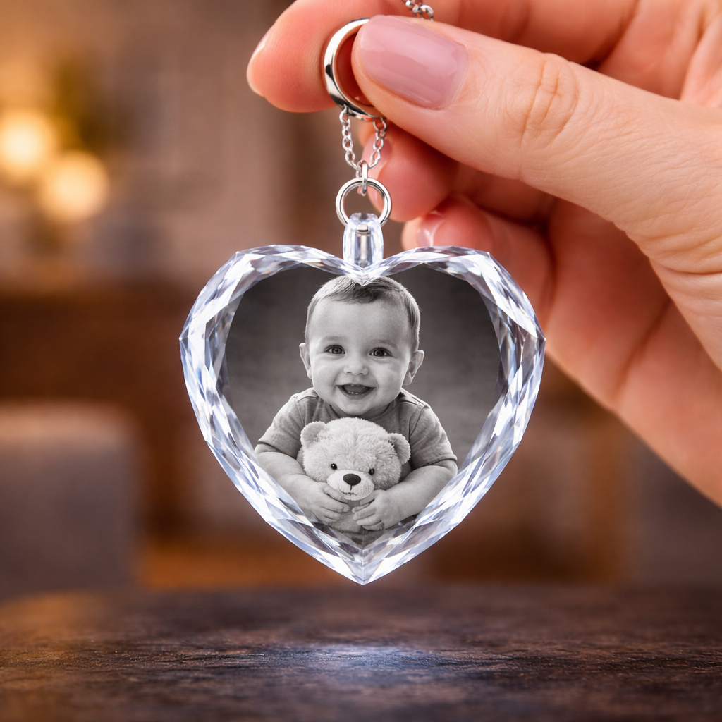 2D Crystal Heart Necklace
