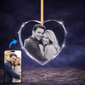 2D Crystal Heart Ornament