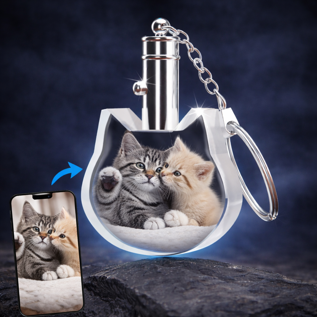 3D Cat Keychain