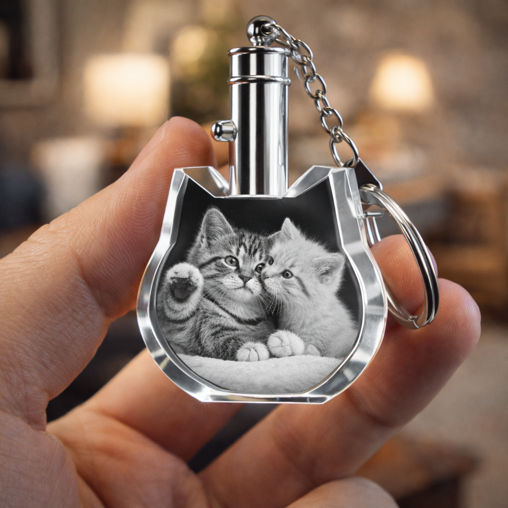 3D Cat Keychain