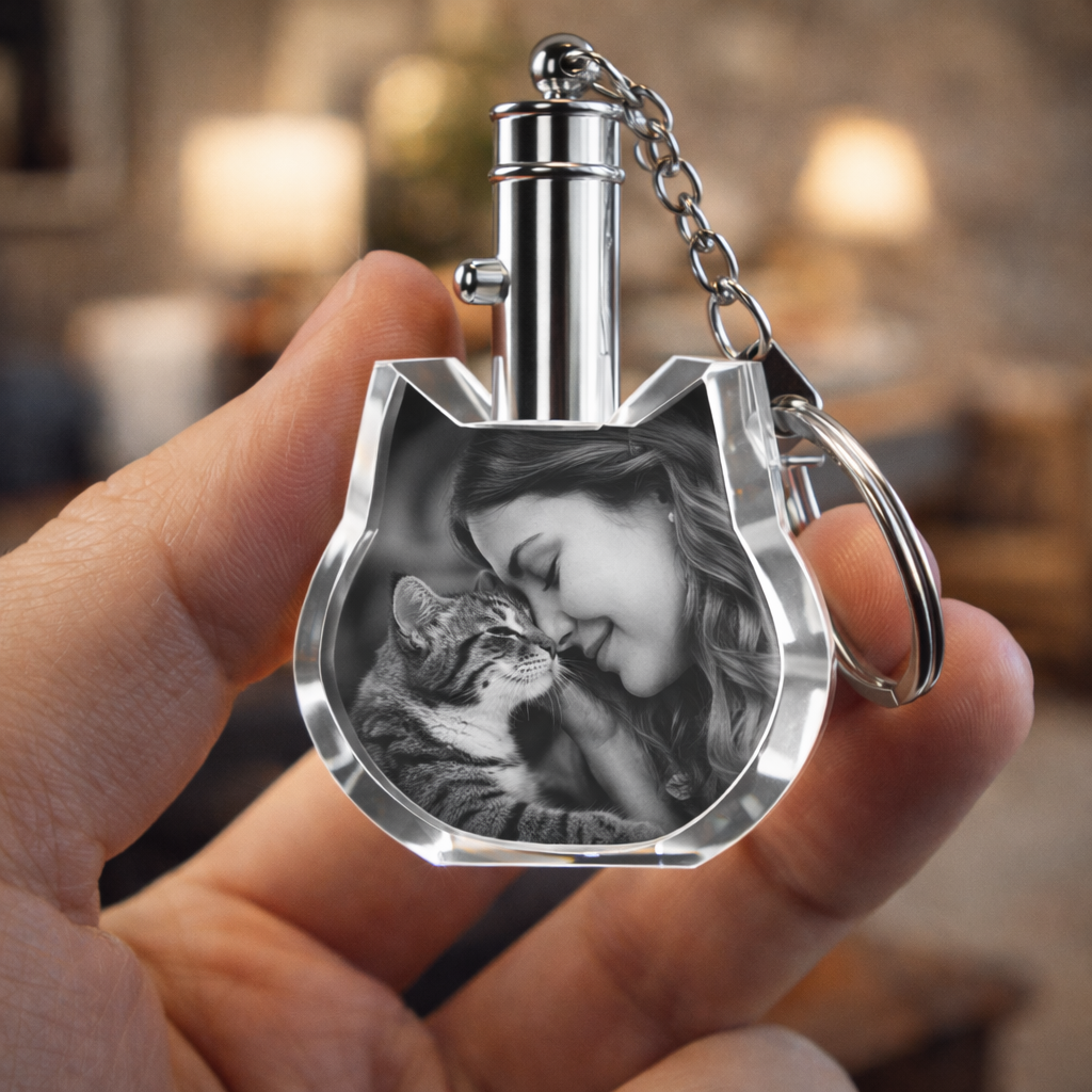 3D Cat Keychain